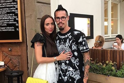 Marek Hamšík s manželkou