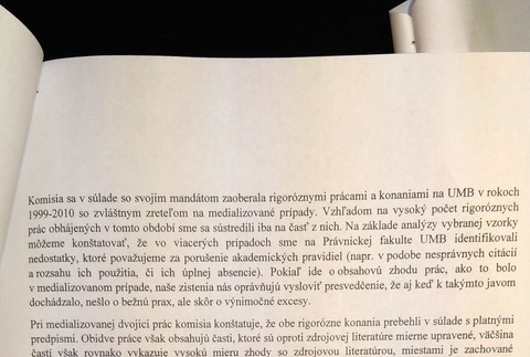 Vyhlásenie Akademického senátu UMB k Dankovej rigoróznej práci 