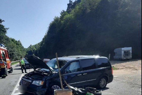 Havária motorka a auto 3