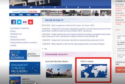 stránka MZV