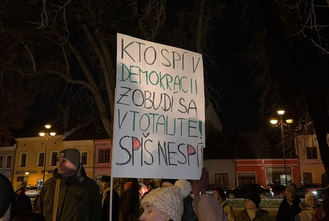Protest v Spišskej Novej Vsi