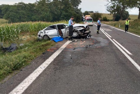 Vodič sa pri predbiehaní zrazil s oproti idúcim autom. Nehodu neprežil