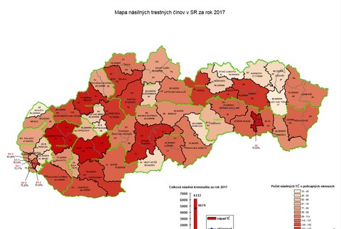 Celková násilná kriminalita 2017