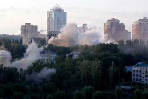 Doneck - ostreľovanie, zasiahnutá nemocnica 2