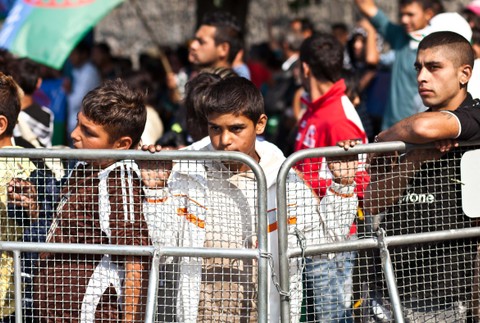 Rómovia v Bratislave pred parlamentom