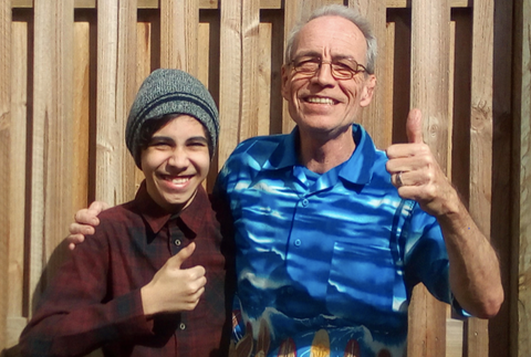 Simon Dorante-Day s rodinou