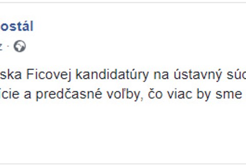 Ondrej Dostál - reakcia na odstúpenie Roberta Fica