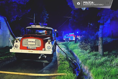 Požiar rodinného domu v Sudinciach