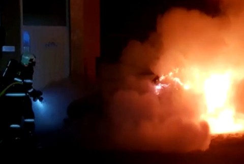 požiar farárovho auta 