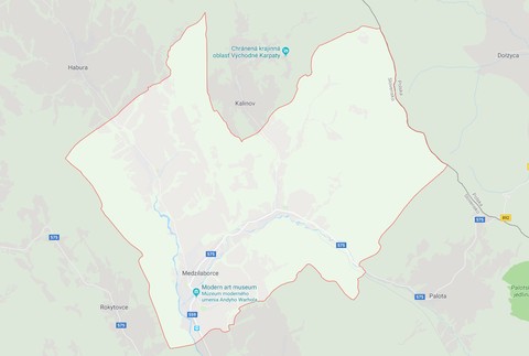 Medzilaborce mapa