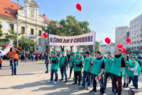 Odborový zväz KOVO protest