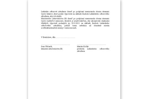 Memorandum MZ SR a LOZ strana 3