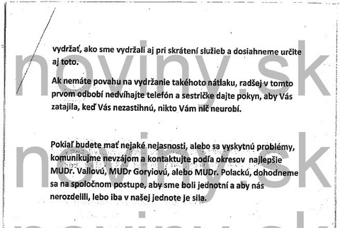 list lekári Považie obhliadanie 2