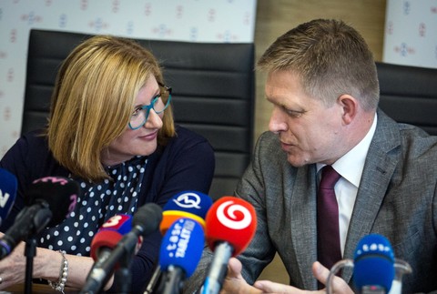 Gabriela Matečná a Robert Fico