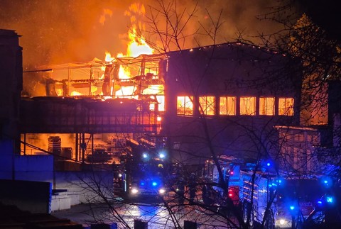 Požiar haly vo Zvolene