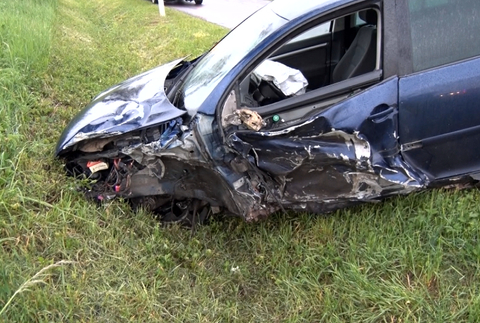 Čelná zrážka dvoch áut pri Tibave