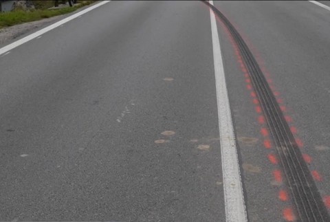 Brzdná čiara autobusu