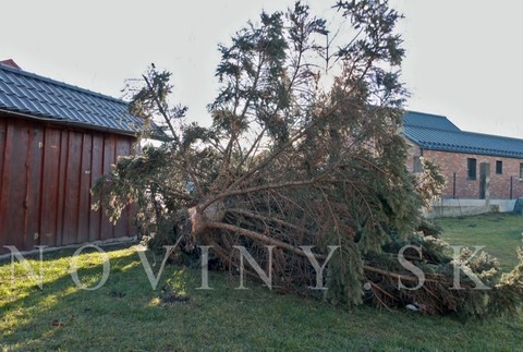 Veterná smršť v obci Jasenie