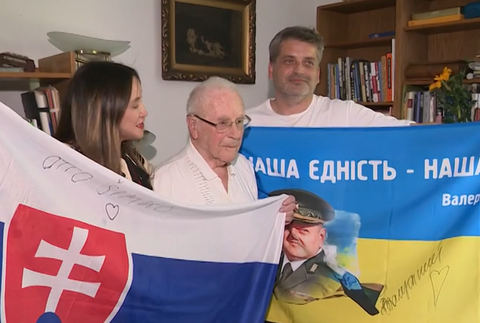 Poďakovanie Ottovi Šimkovi za zbierku 