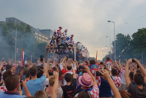 Chorvátski fanúšikovia vítali svoj národný tím 
