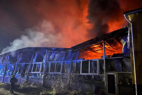 Požiar haly - Moravský Svätý Ján