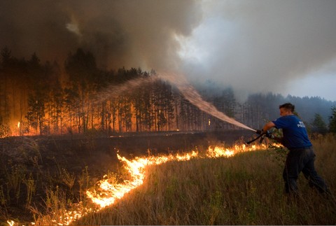 fotoreportáž Rusko požiare: požiar