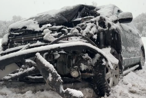 Prvý sneh komplikoval dopravu 3