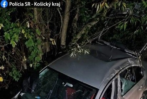 Muž sa prevrátil s autom na strechu, zraneniam podľahol.