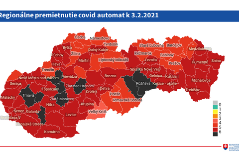 Regionálne premietnutie Covid automatu