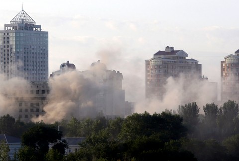 Doneck - ostreľovanie, zasiahnutá nemocnica 3