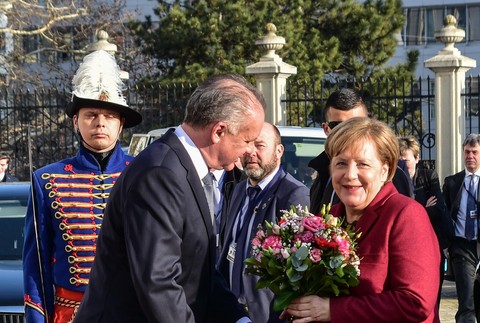 Angela Merkel sa stretla s prezidentom Kiskom 
