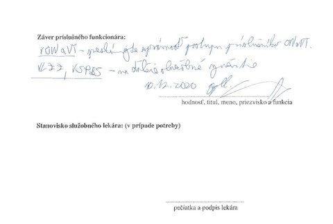 Úradný záznam o zranení 2