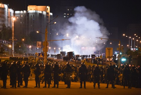 Protesty po voľbách v Bielorusku