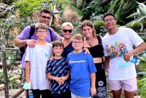 Aneta Parišková s rodinou