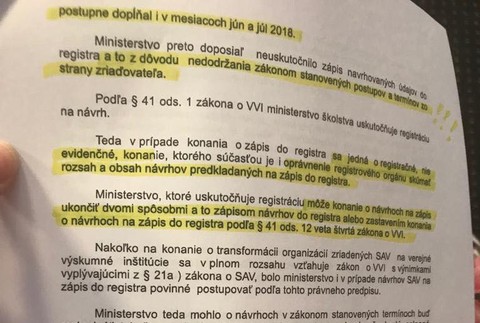 Rozhodnutie prokuratúry SAV