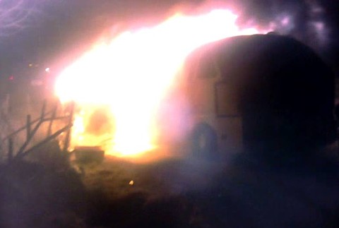 Kremnické bane požiar autobus 2