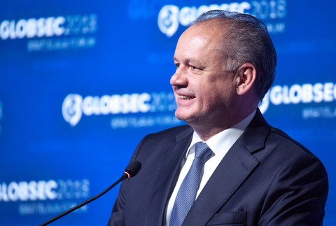 prezident Andrej Kiska počas príhovoru na Globsec 2018 