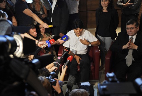 Morales prezident letisko Viedeň pristátie 2