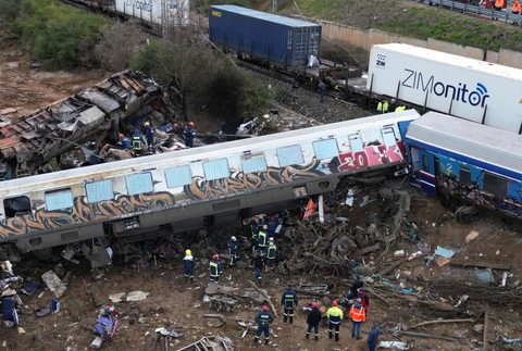 Zrážka vlakov v Grécku