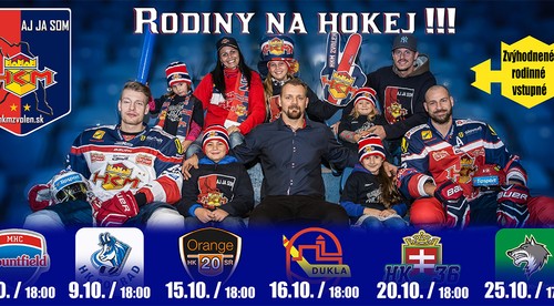 Rodiny na hokej! Od októbra podporujeme práve vás
