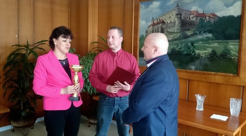 Hokejisti si prevzali ocenenie od primátorky