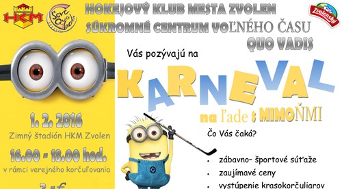 V pondelok program pre školákov - karneval na ľade
