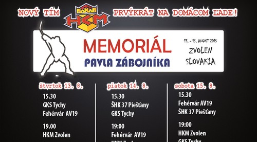 Memoriál P. Zábojníka začína už vo štvrtok