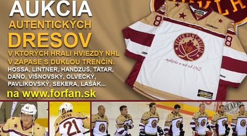 Získaj v aukcii dres hviezdy NHL z letnej exhibície