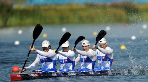 Slováci strieborní v K4 na 500 m. Majstrami Európy Maďari