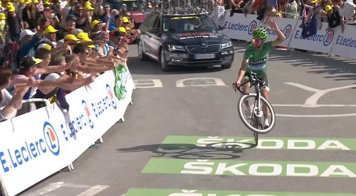 Peter Sagan prišiel na bájny Tourmalet štýlovo. Na zadnom kolese