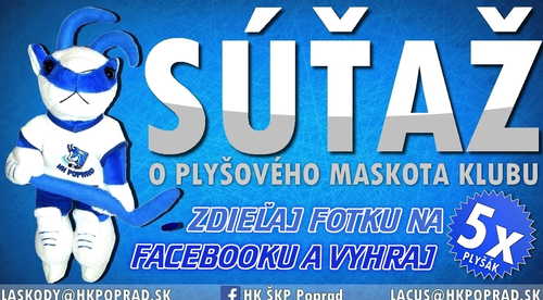 SÚŤAŽ O PLYŠOVÉHO MASKOTA KLUBU - KAMZÍKA KAMKA