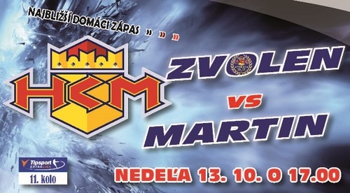 V nedeľu Zvolen – Martin