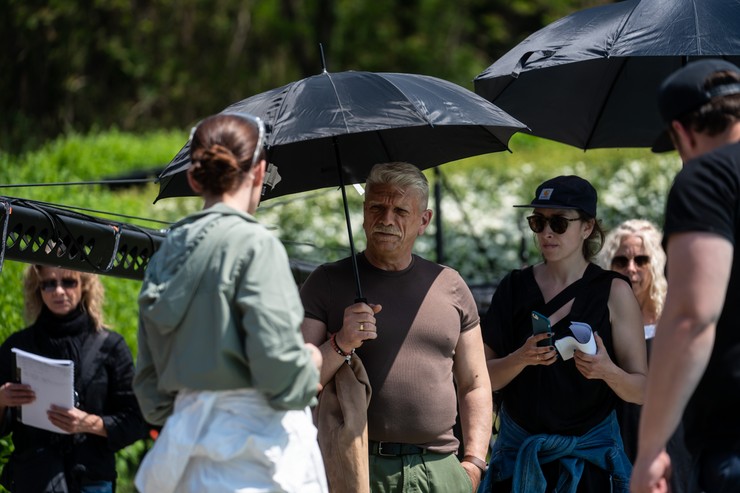 Einstein - nakrúcanie scény na kúpalisku