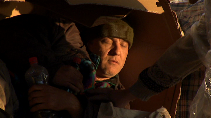 Roman Luknár ako bezdomovec v Paneláku 16